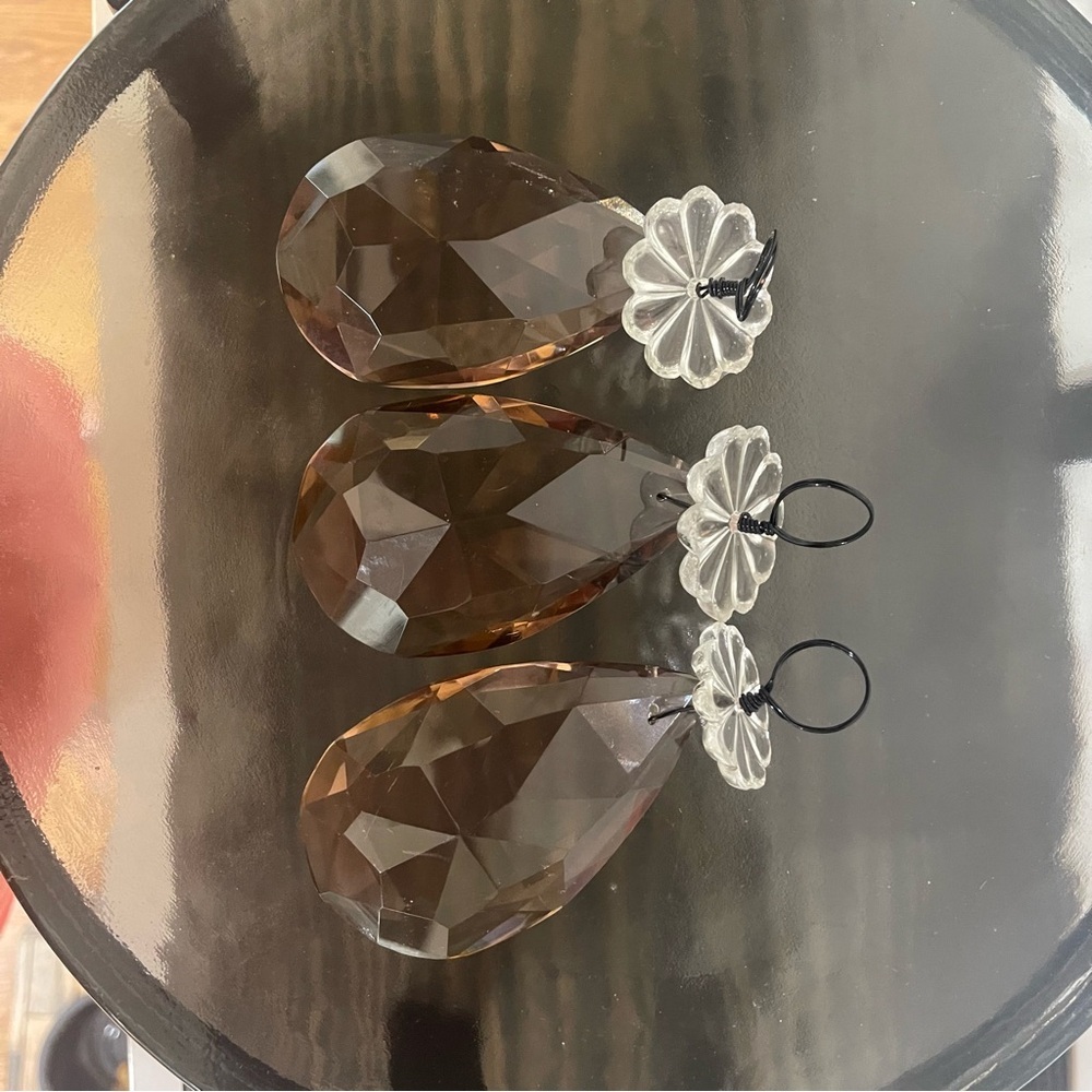 Glass Prisms (3), Smoky Quartz - Picture 2 of 8